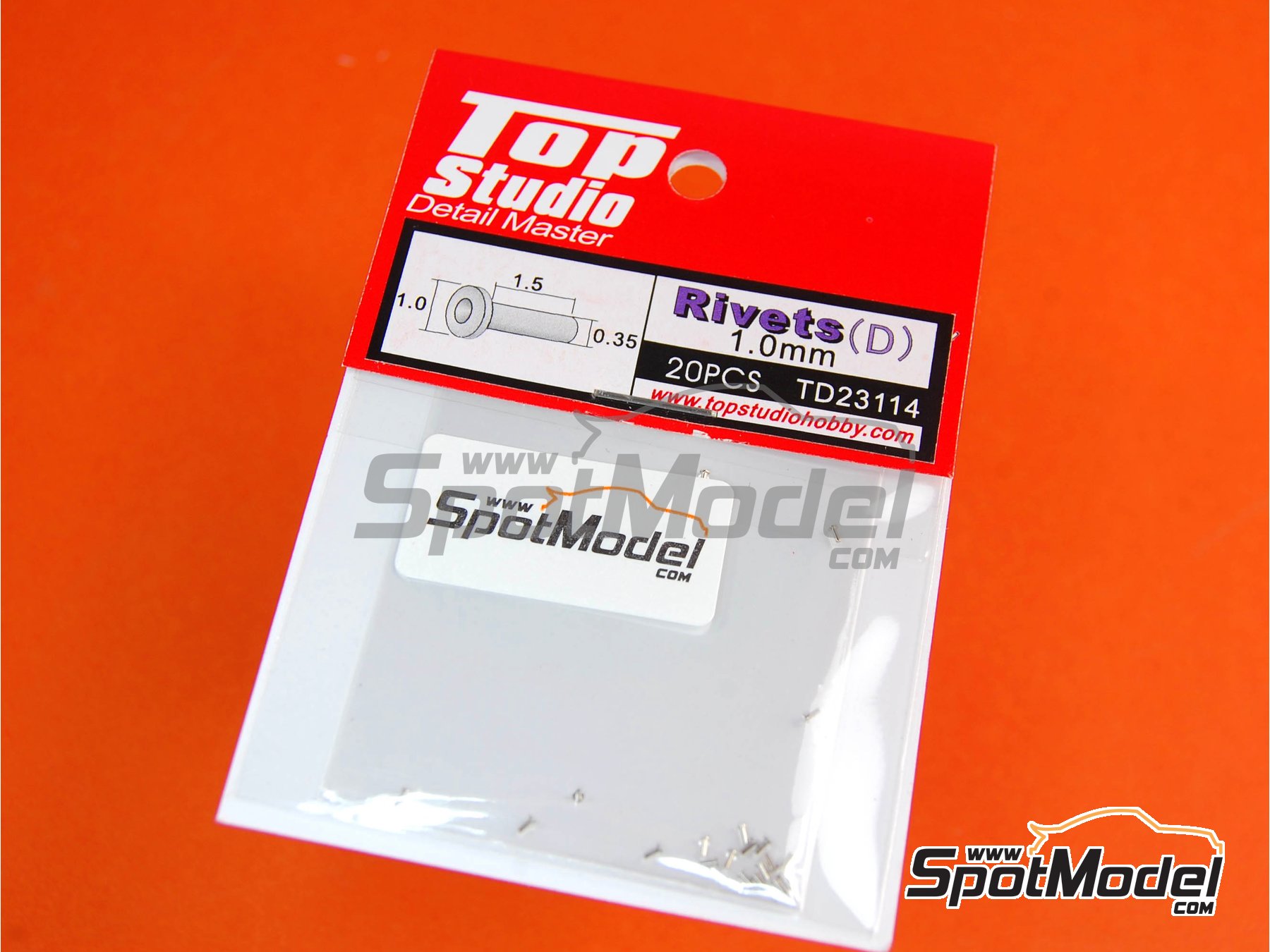 Top Studio TD23114 Rivets 1.0mm rivets 20 units (ref. TD23114